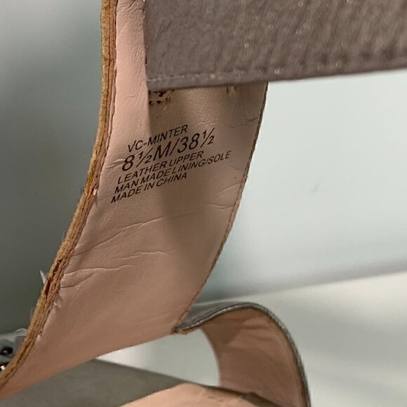 Vince Camuto Pewter  Kitten Heels - Size 8.5/38.5 - Picture 9 of 10